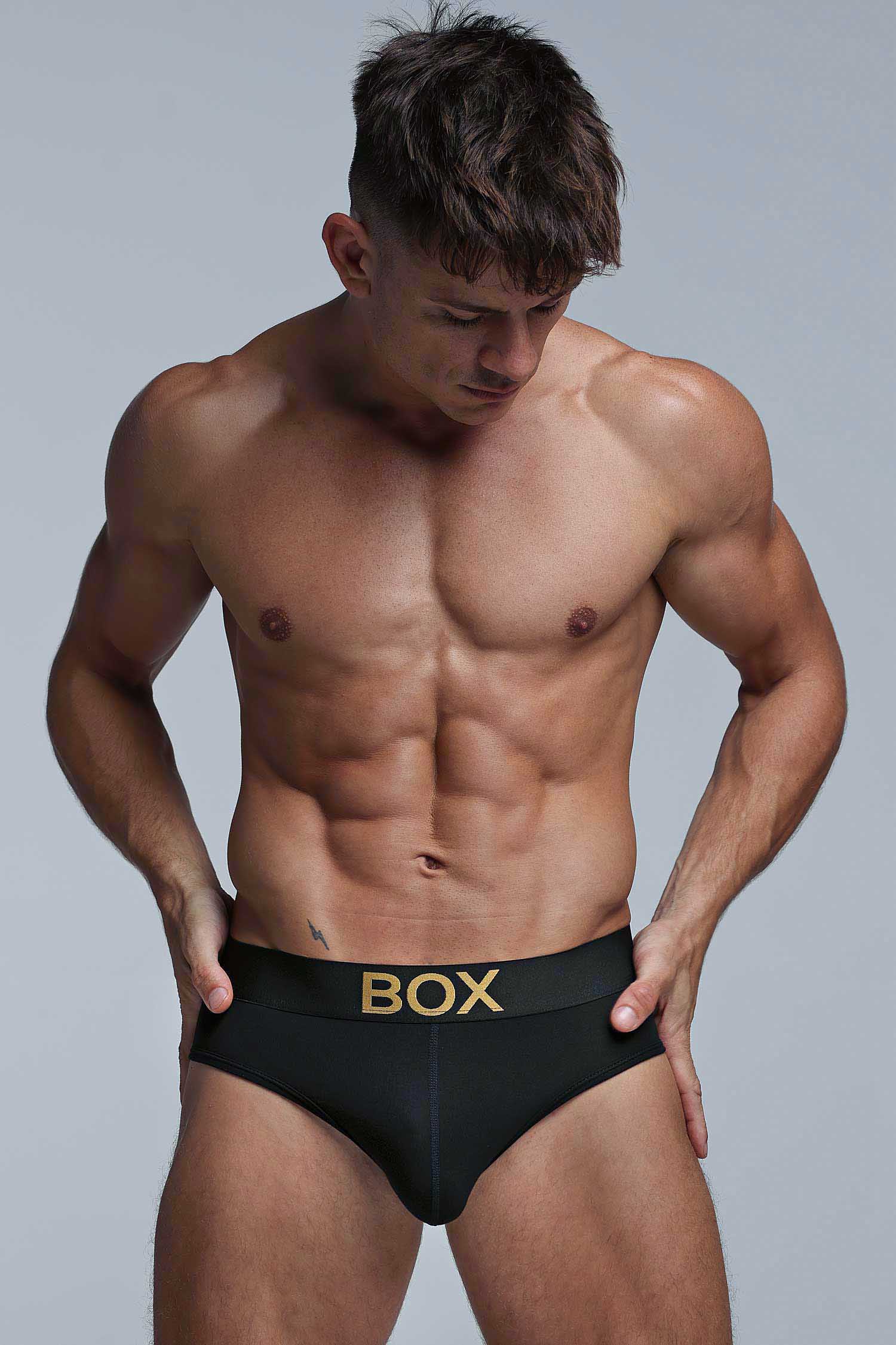 Metallic Modal Briefs - Black & Gold - Image 4