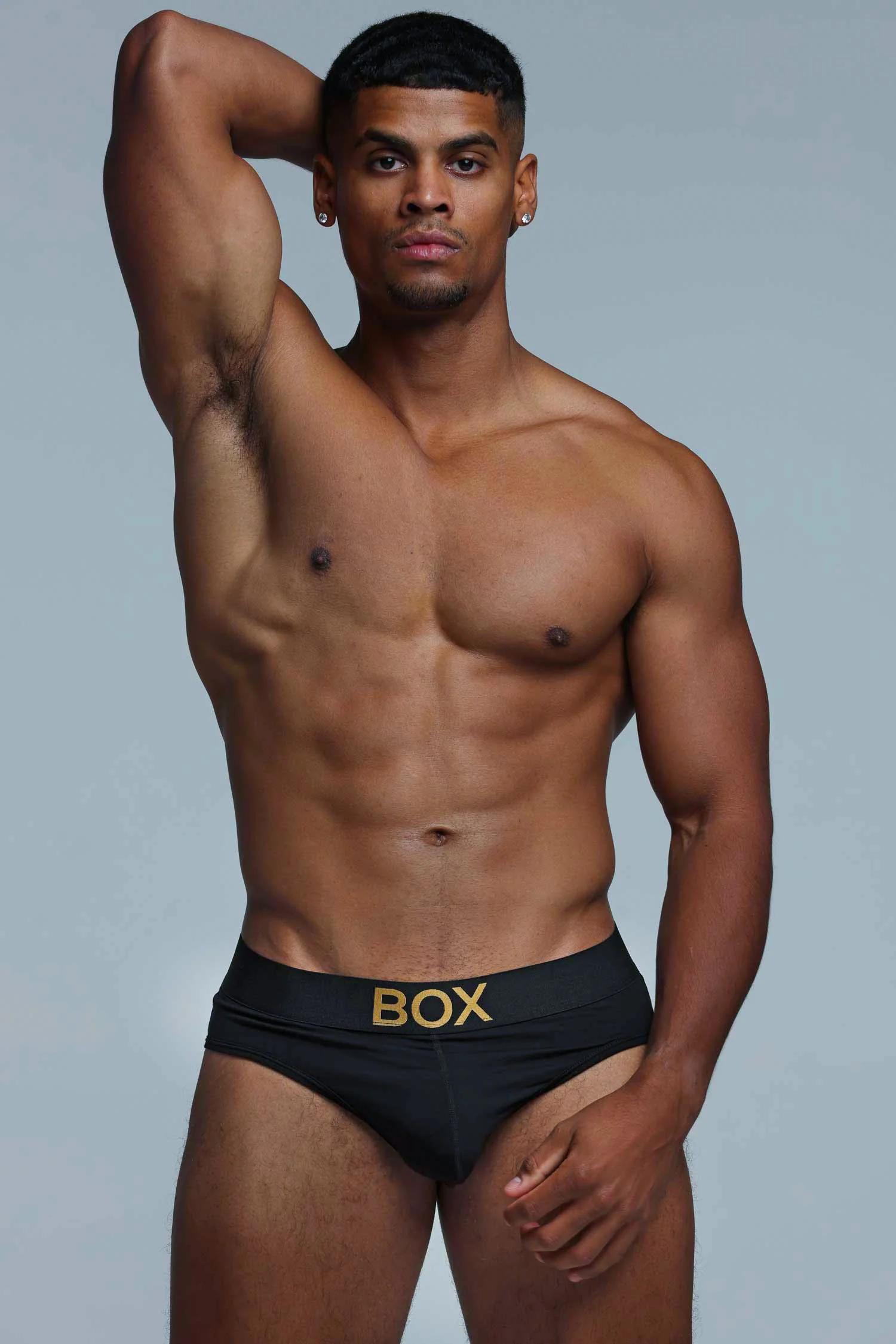 Metallic Modal Briefs - Black & Gold - Image 6
