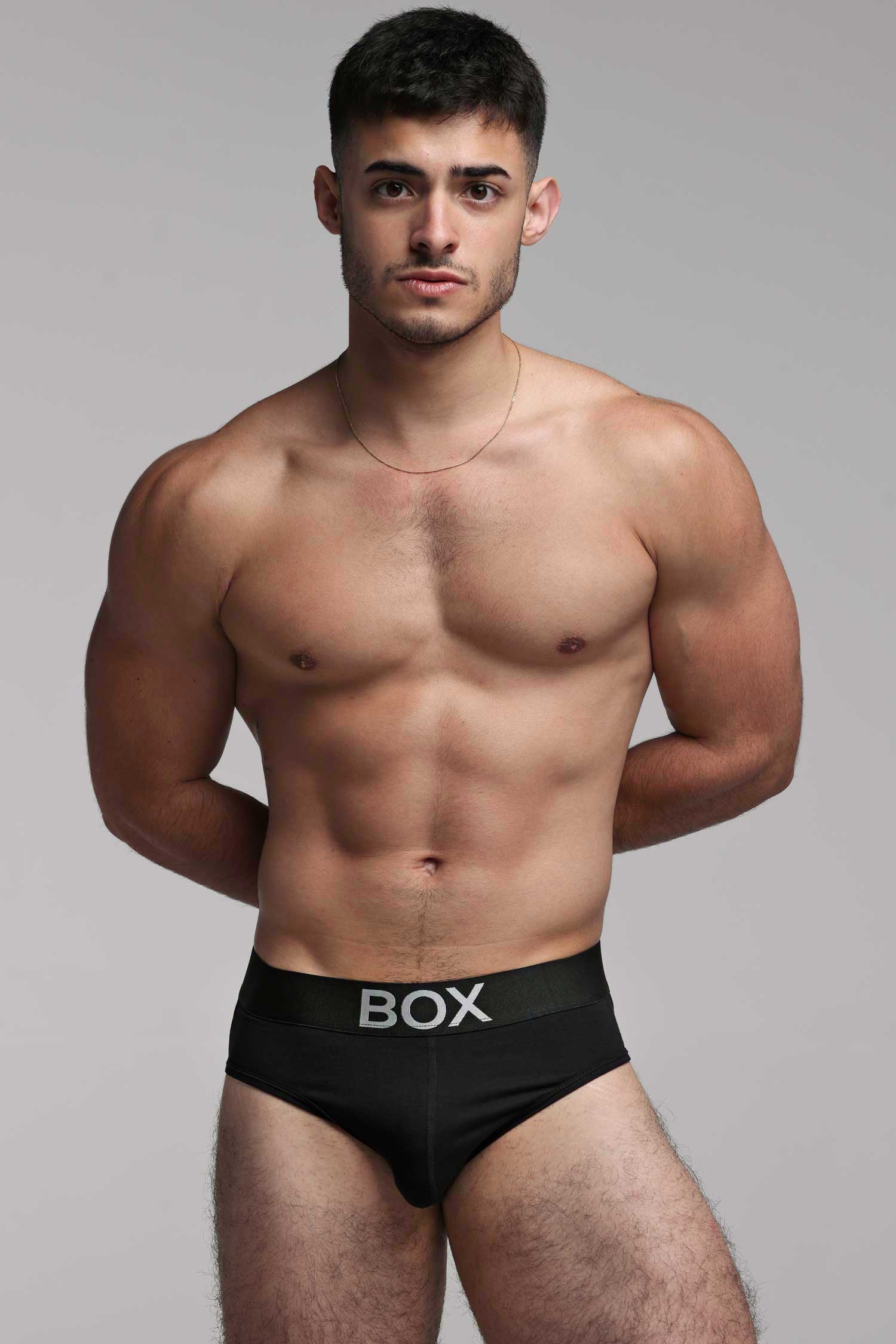 Metallic Modal Briefs - Black & Silver - Image 3