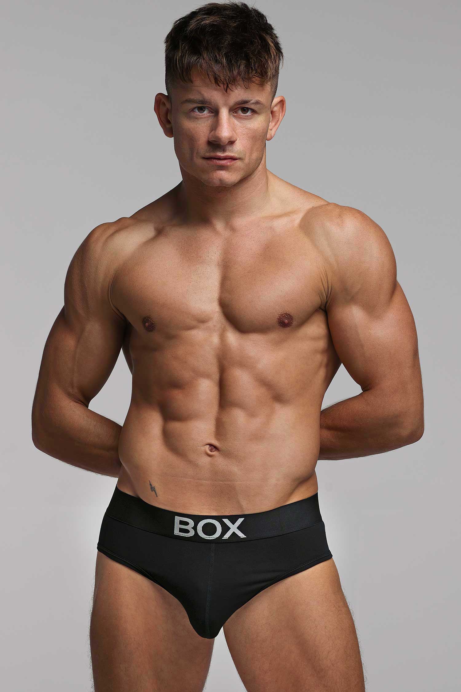 Metallic Modal Briefs - Black & Silver - Image 5