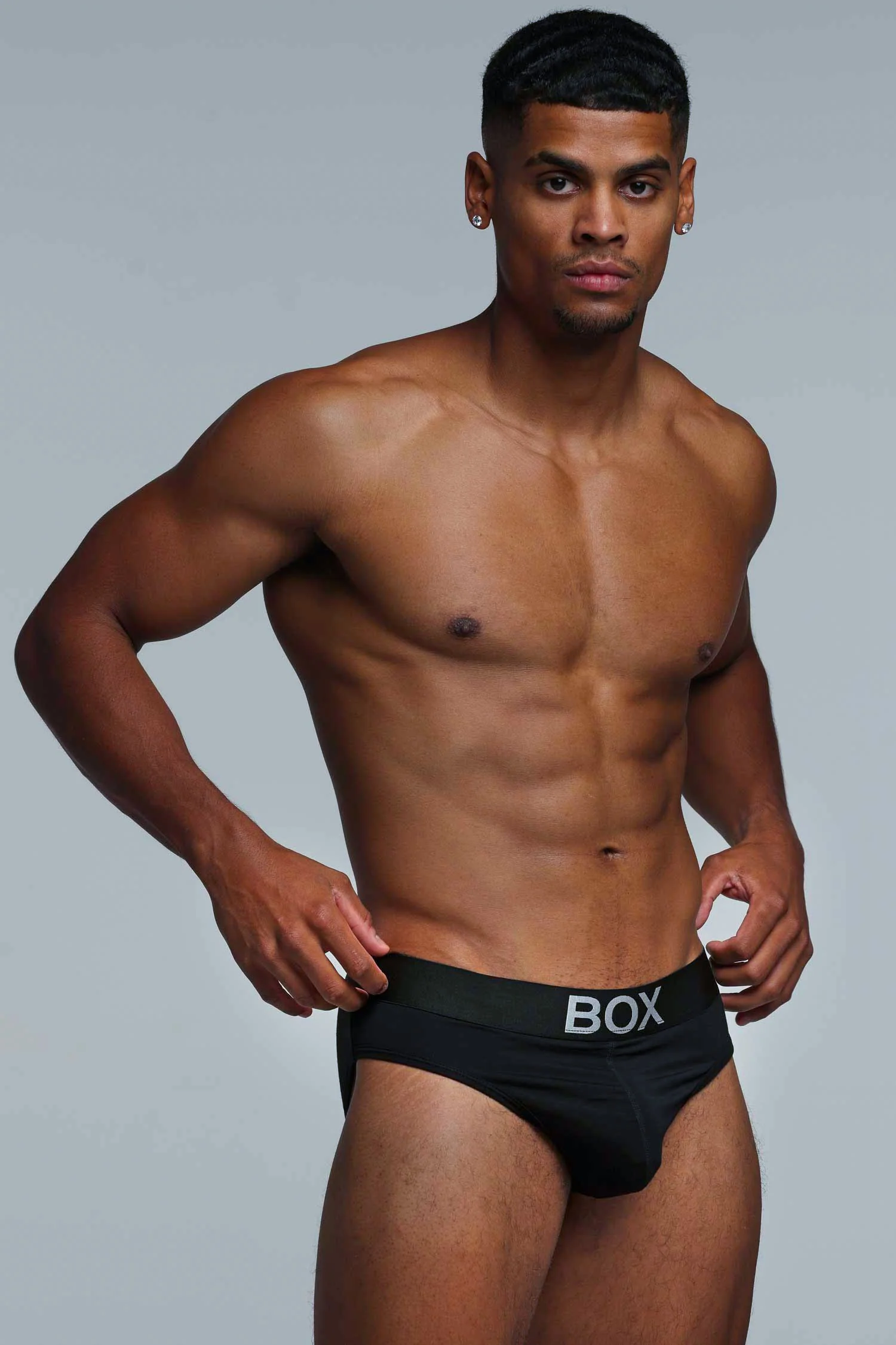 Metallic Modal Briefs - Black & Silver - Image 8