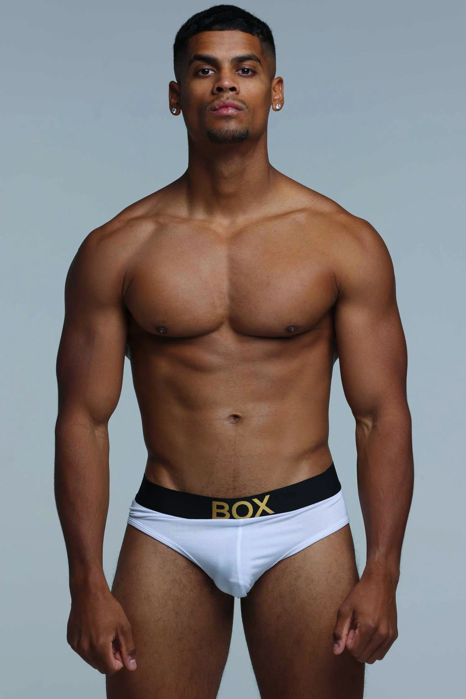 Metallic Modal Briefs - White & Gold - Image 4