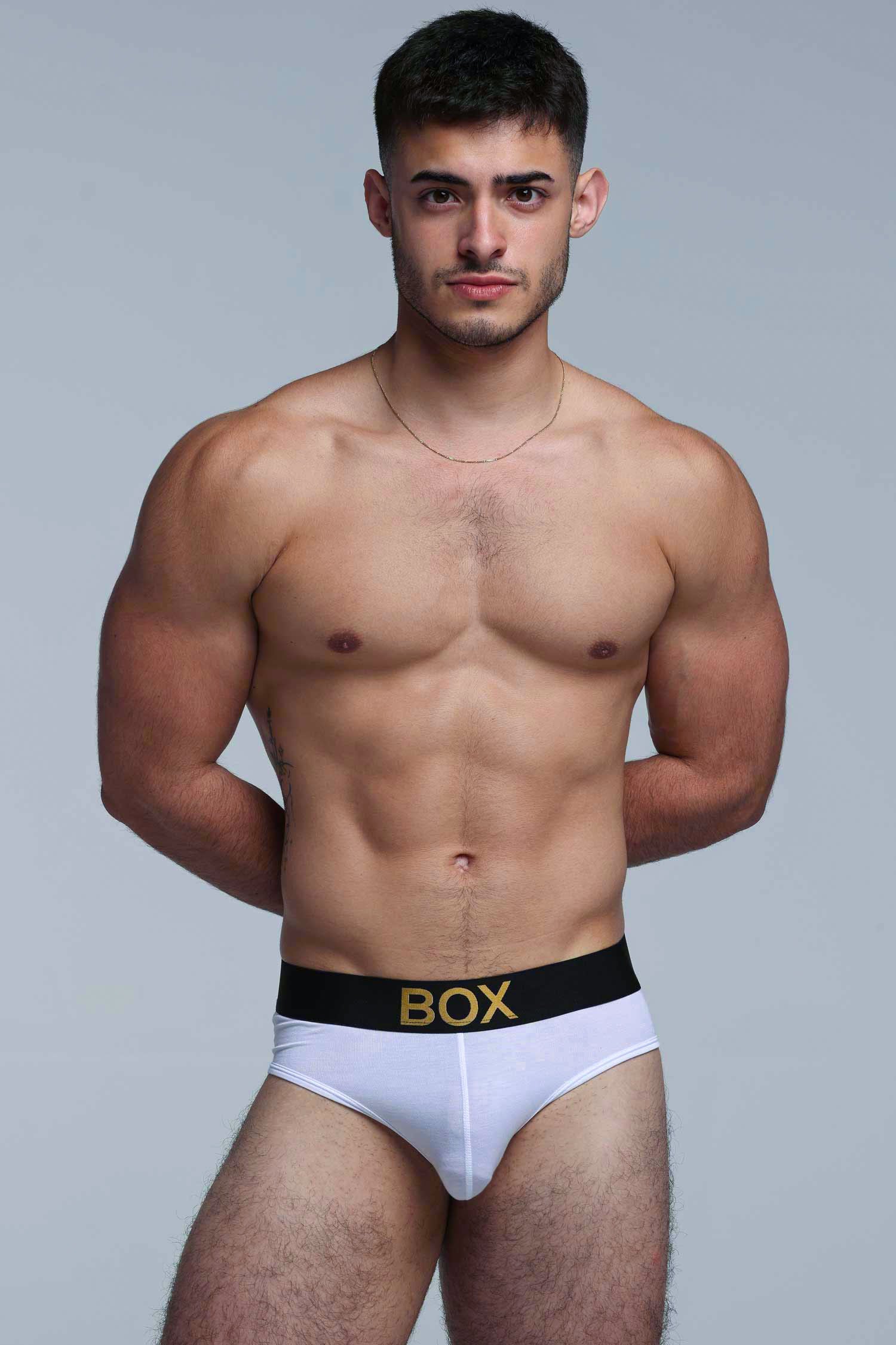 Metallic Modal Briefs - White & Gold - Image 5