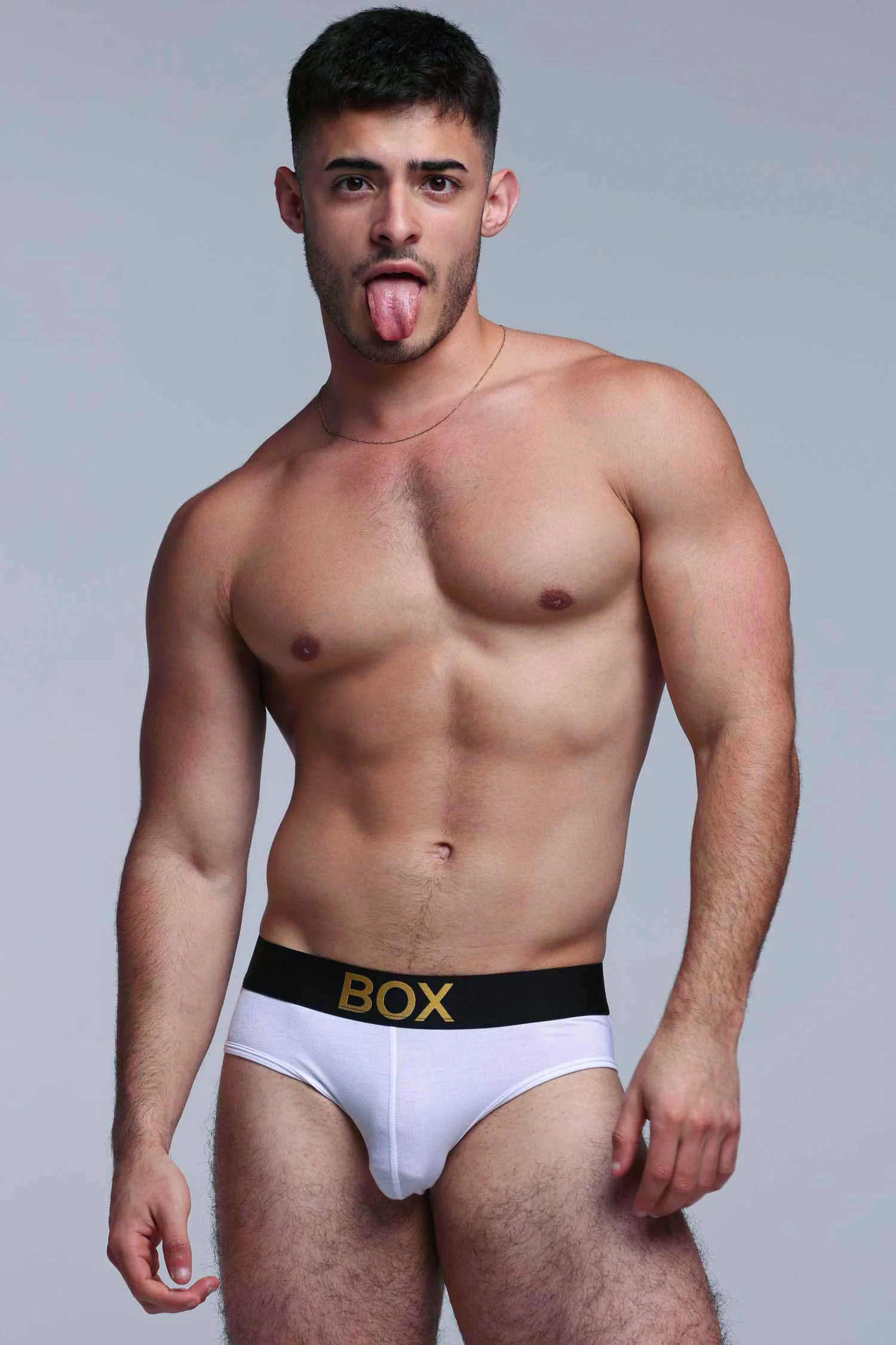 Metallic Modal Briefs - White & Gold - Image 6