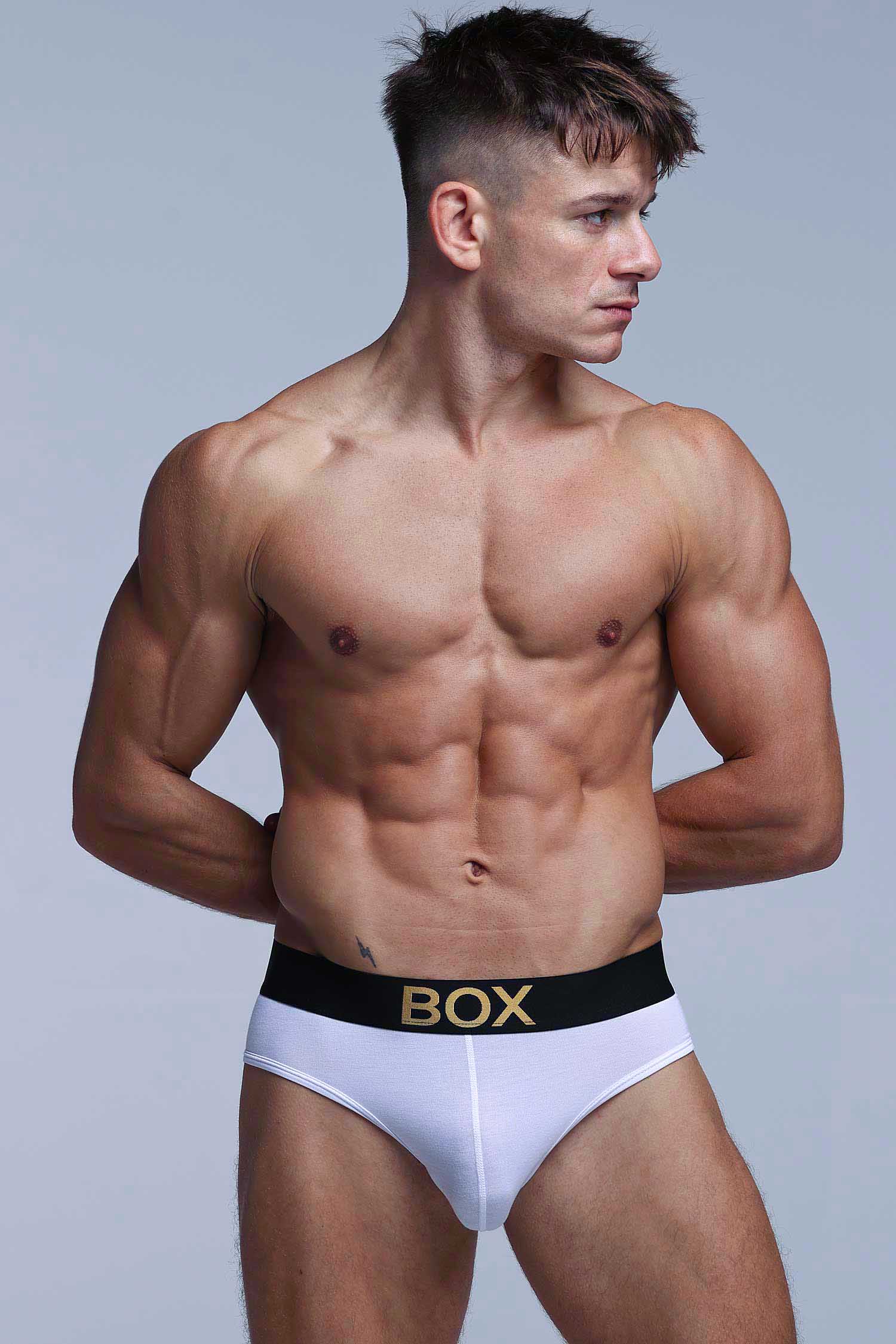 Metallic Modal Briefs - White & Gold - Image 7