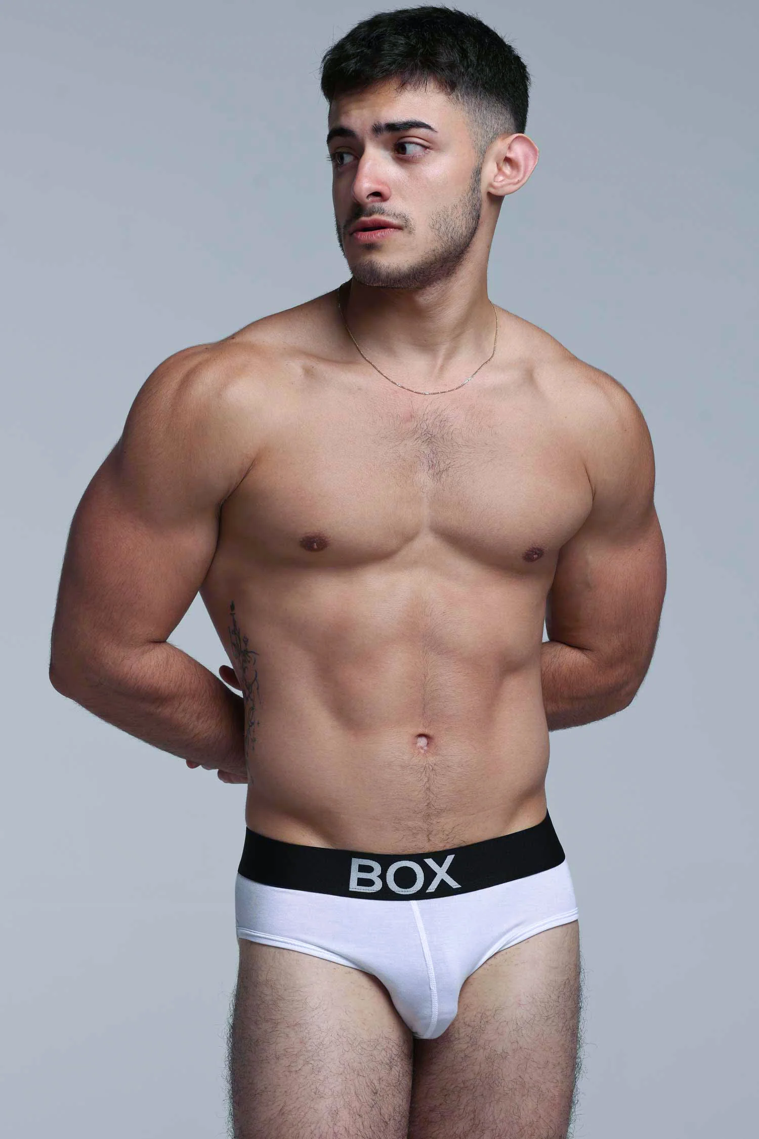 Metallic Modal Briefs - White & Silver