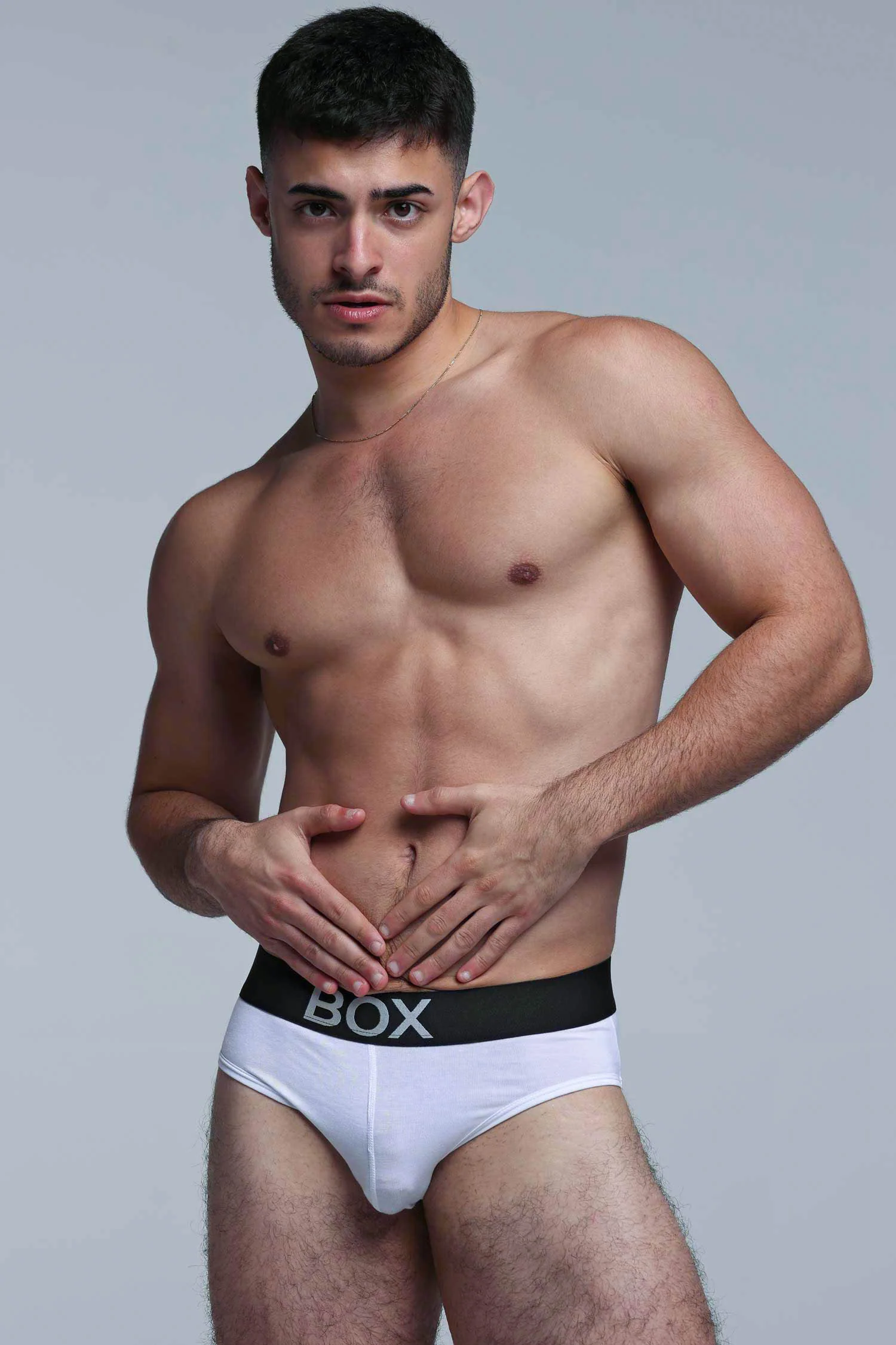 Metallic Modal Briefs - White & Silver - Image 3