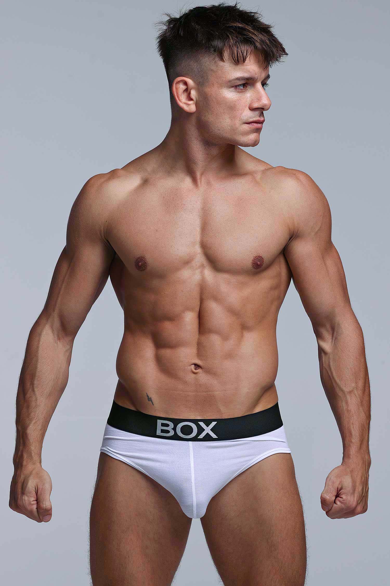 Metallic Modal Briefs - White & Silver - Image 4