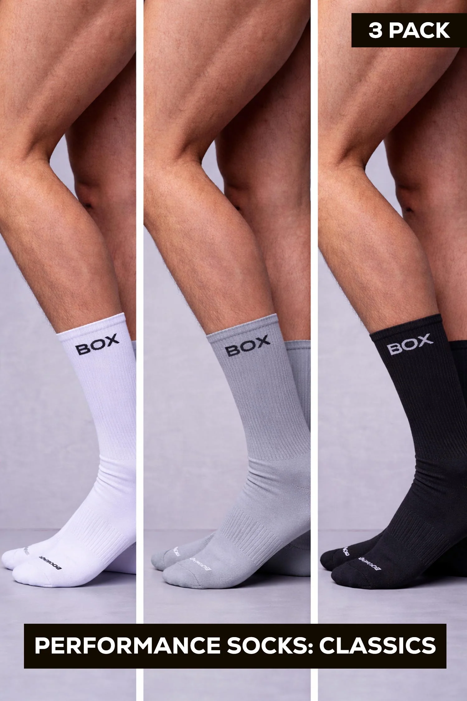 Performance Sports Socks: Classics 3 Pack