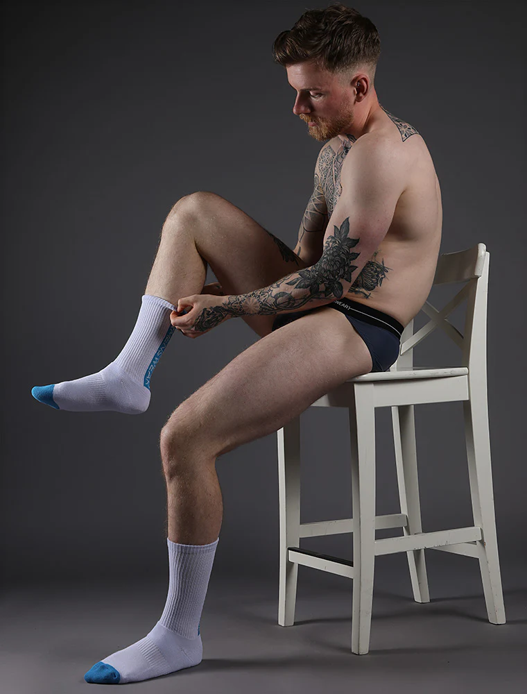 Reverse Blue Strip Lux Sports Sock - Image 5