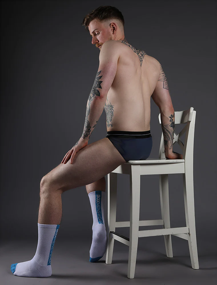 Reverse Blue Strip Lux Sports Sock - Image 6