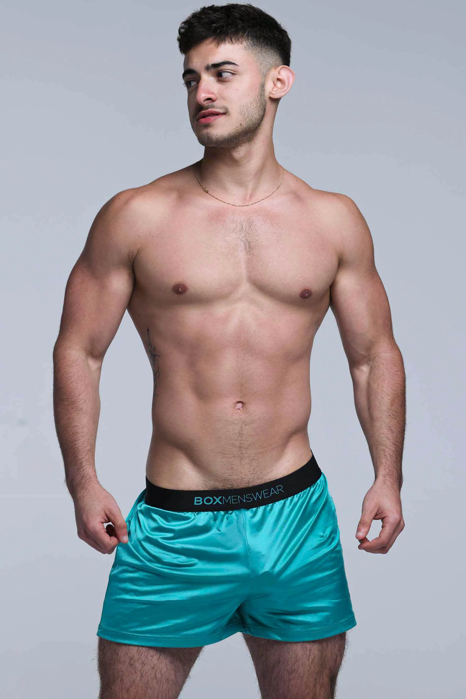 Satin Boxers - Deep Aqua - Image 9