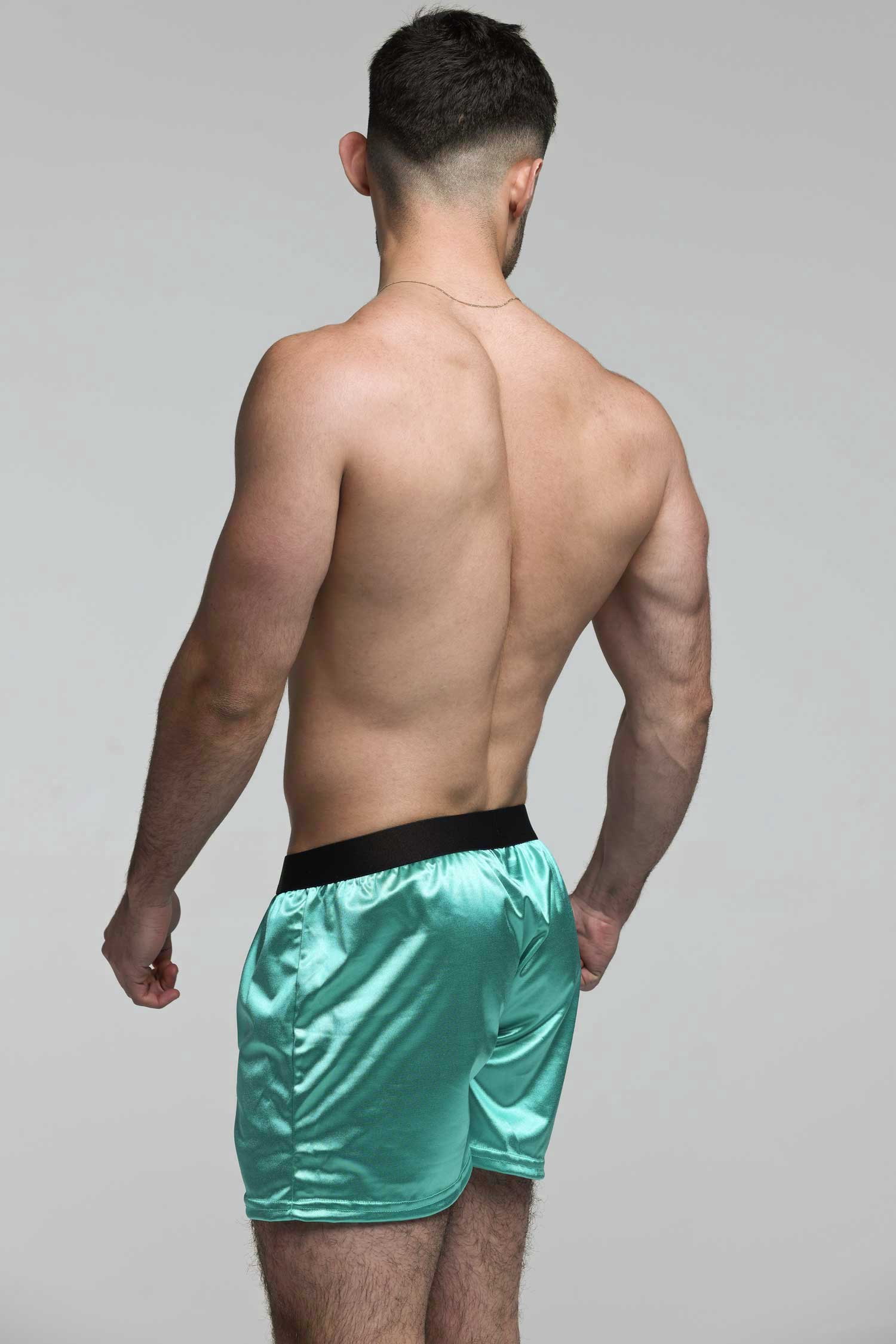 Silk Decline Boxer Shorts - Glorious Green - Image 3