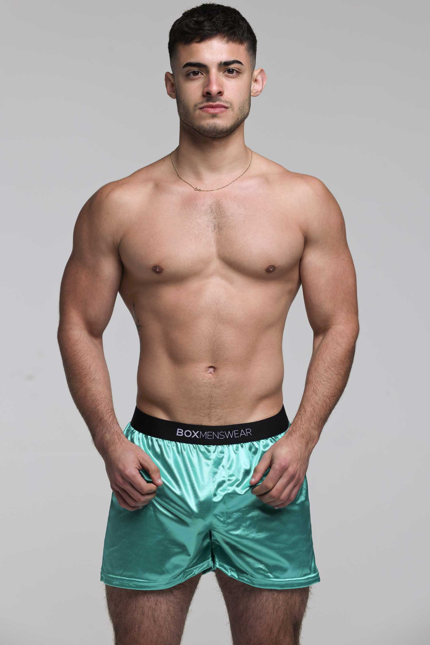 Silk Decline Boxer Shorts - Glorious Green - Image 4