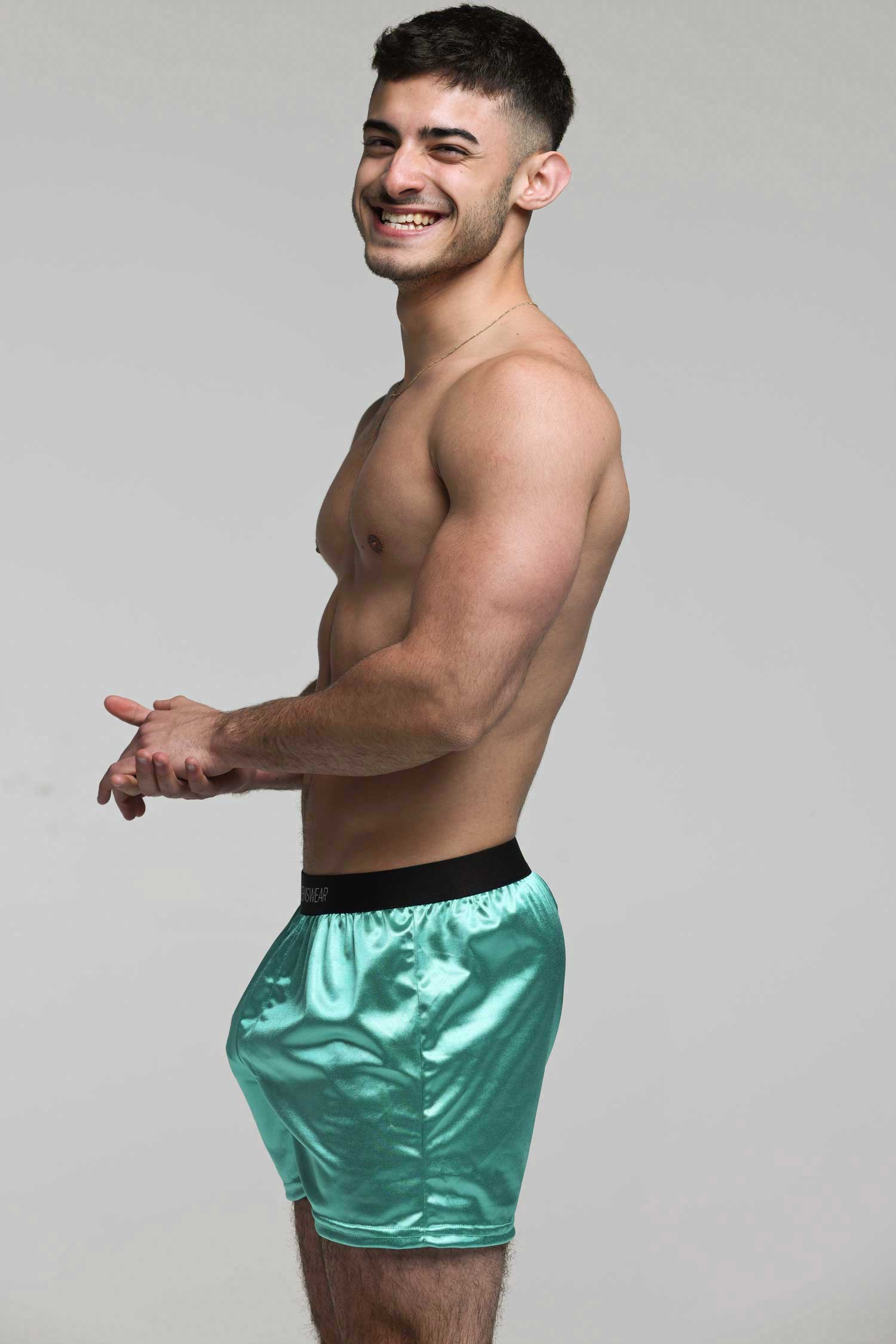 Silk Decline Boxer Shorts - Glorious Green - Image 5