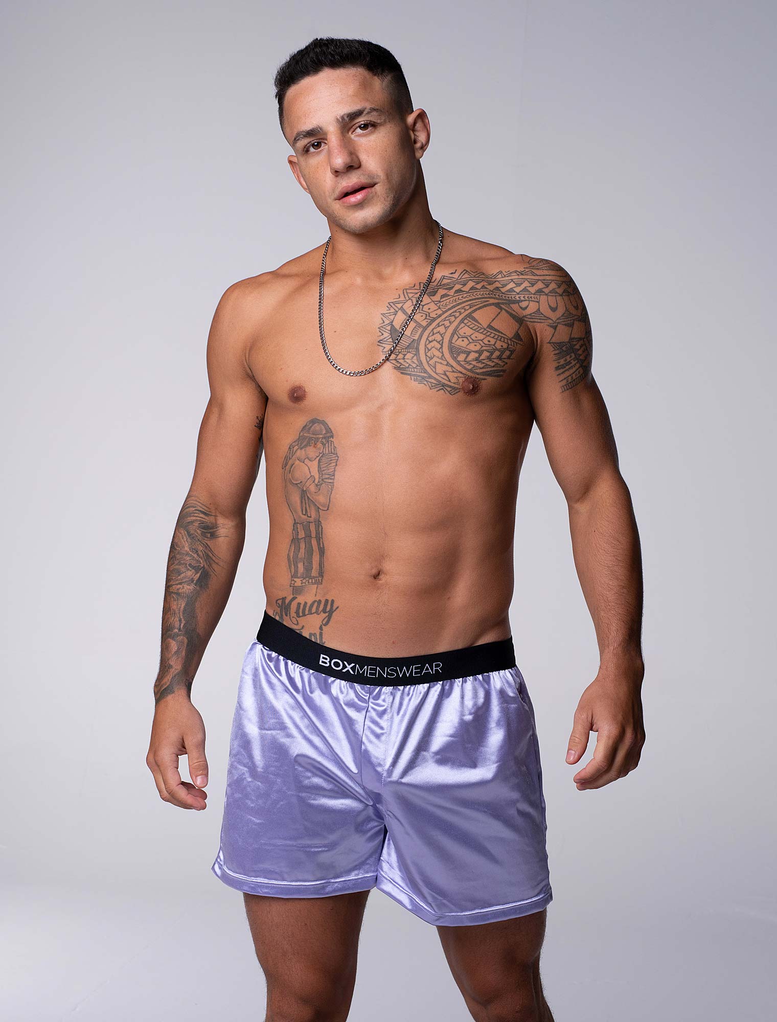 Silk Decline Boxer Shorts - Illustrious Lavender - Image 8