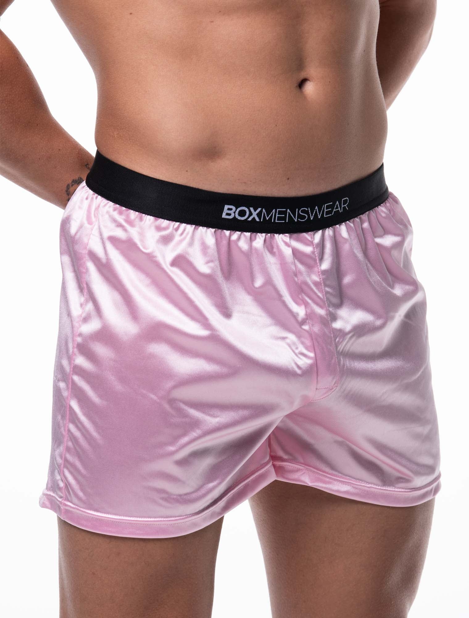 Silk Decline Boxer Shorts - Lavish Pink - Image 3