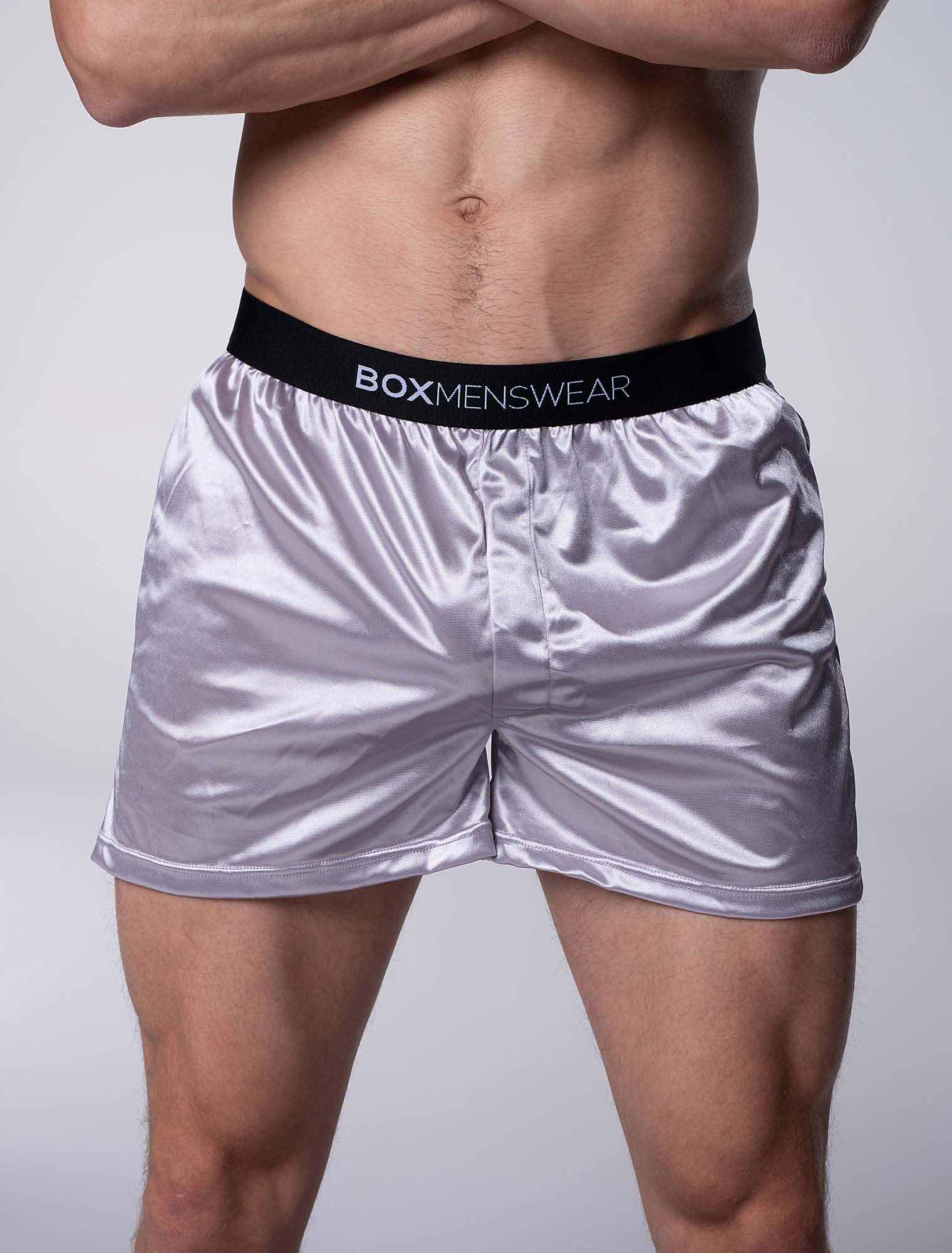Silk Decline Boxer Shorts - Splendid Grey - Image 3
