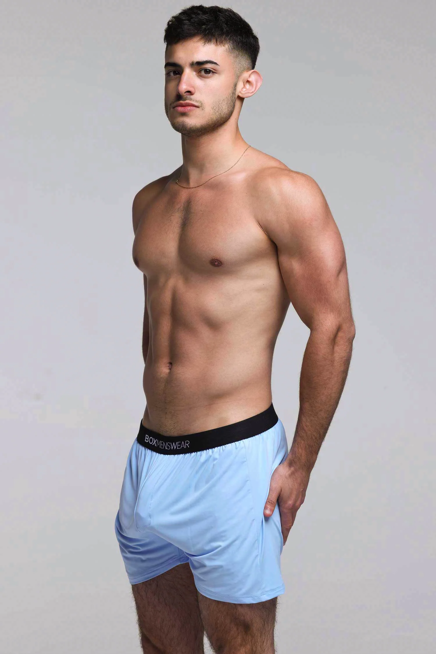 Silky Seamless Lounge Shorts - Sky Blue - Image 3