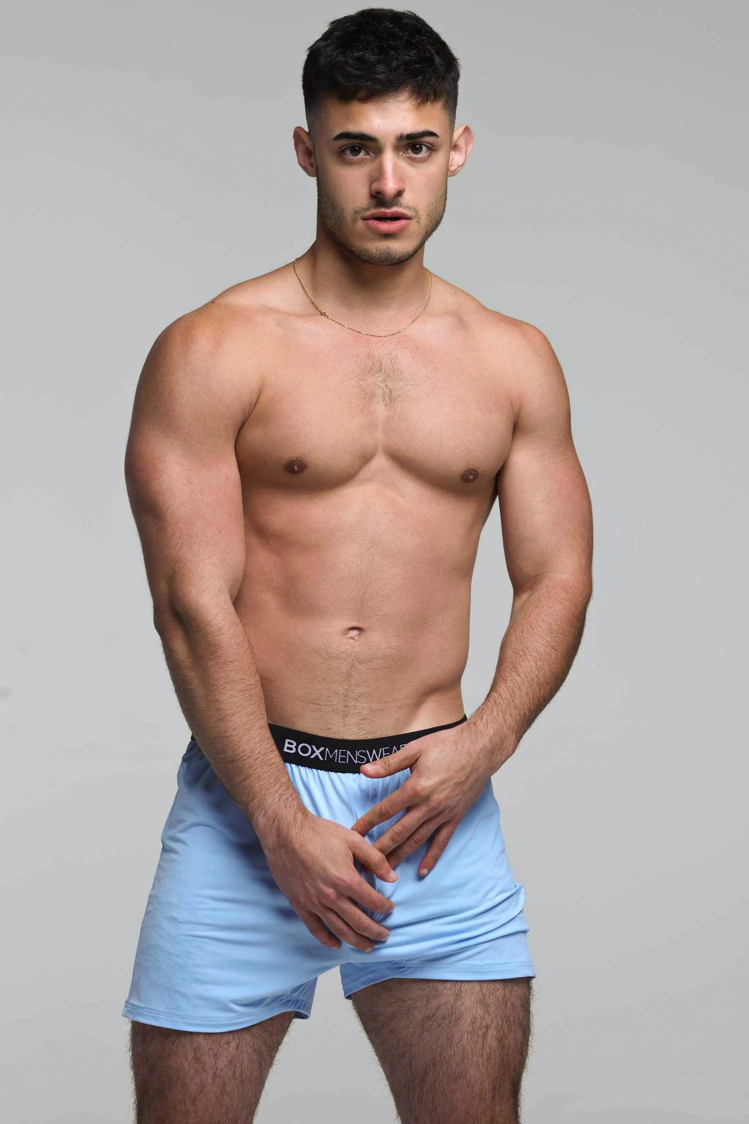Silky Seamless Lounge Shorts - Sky Blue - Image 4
