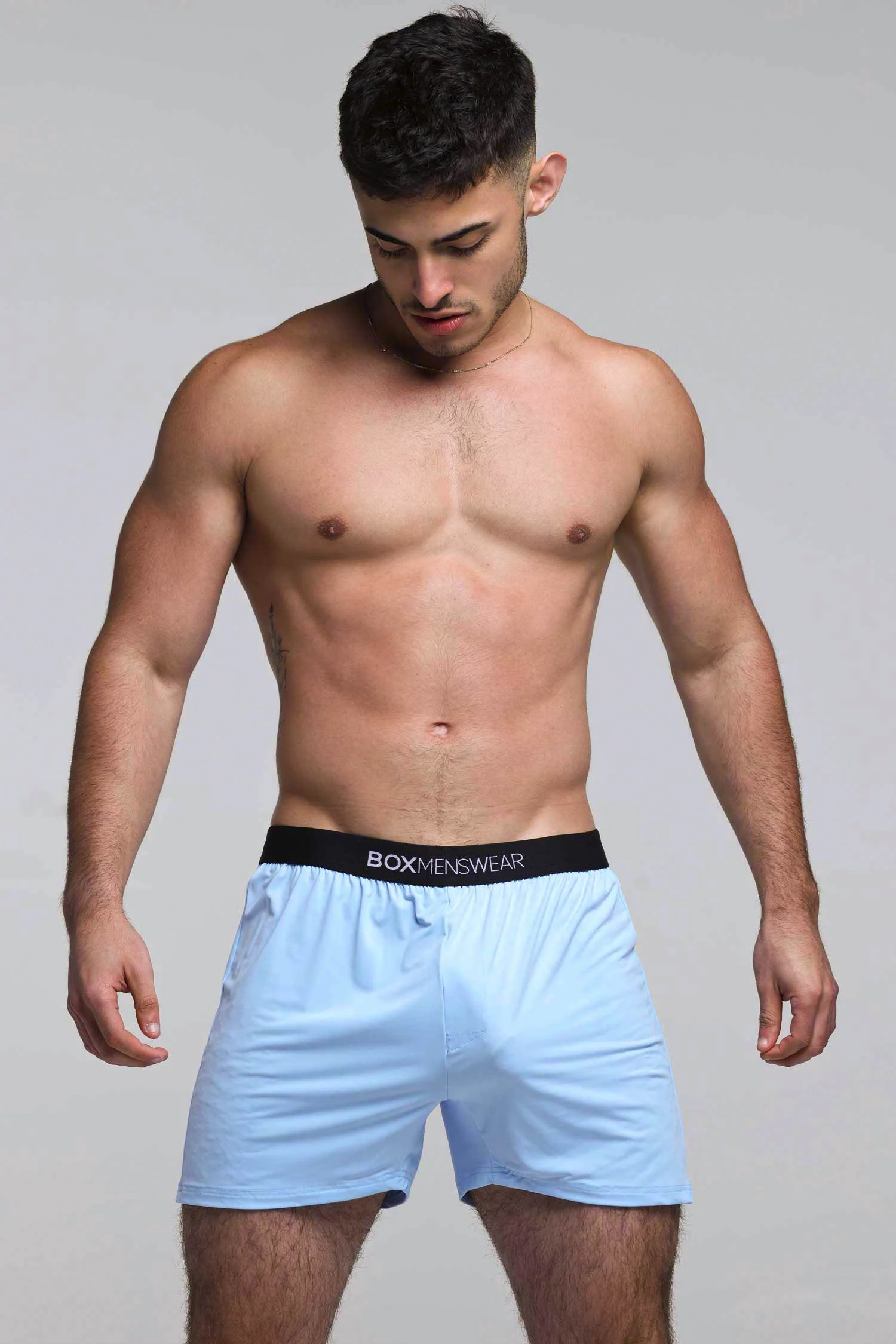 Silky Seamless Lounge Shorts - Sky Blue - Image 5
