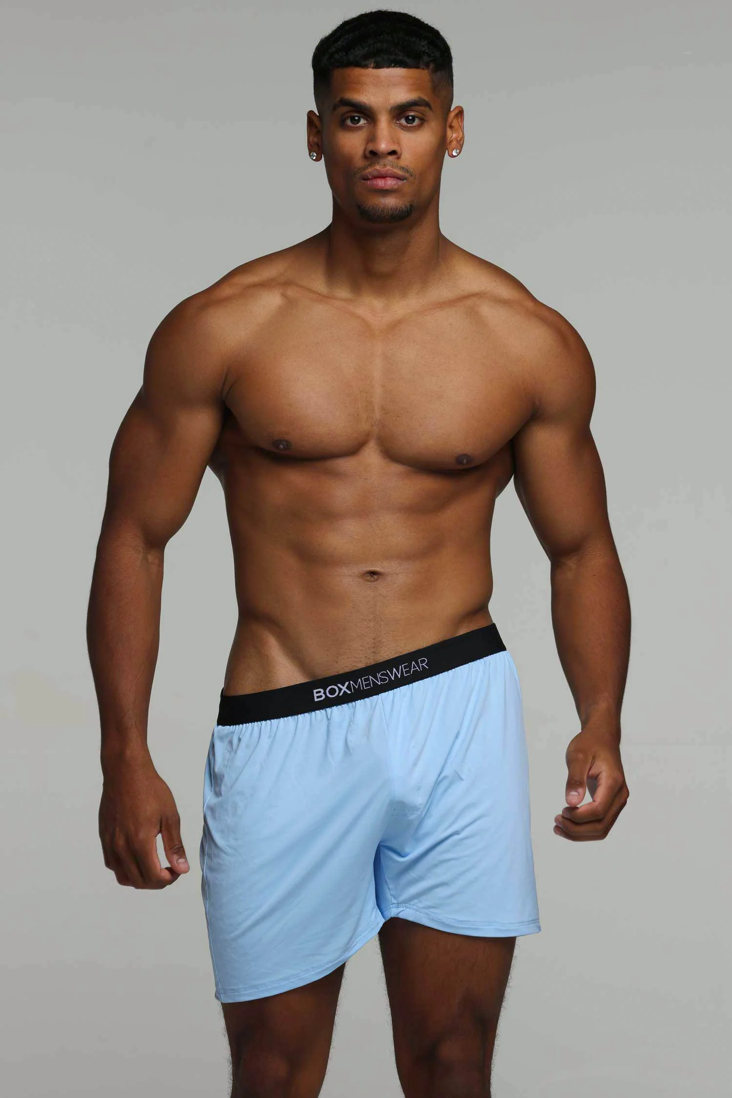 Silky Seamless Lounge Shorts - Sky Blue - Image 7