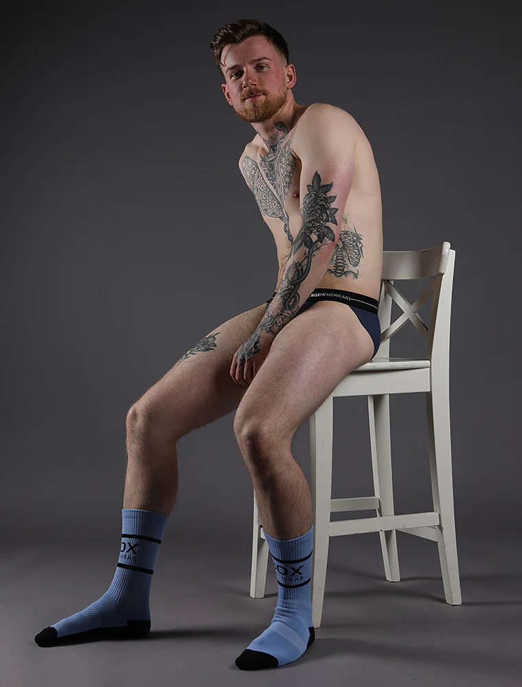 Soft Blue Lux Sports Socks - Image 4