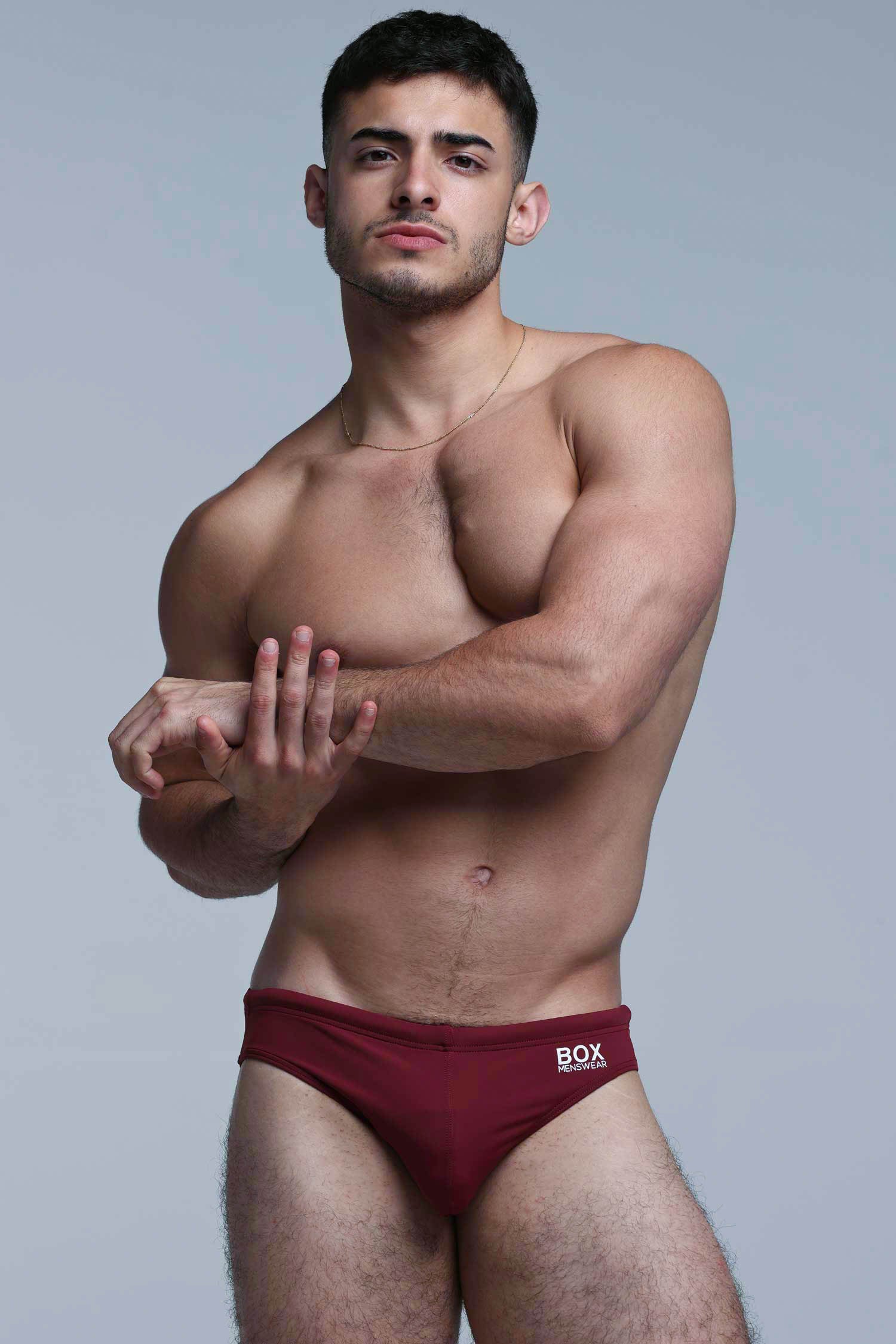 Swimming Trunks - Burgundy - Image 7