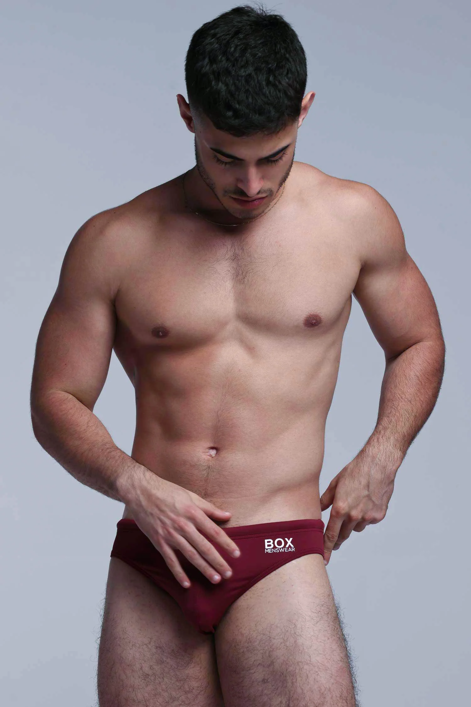 Swimming Trunks - Burgundy - Image 8