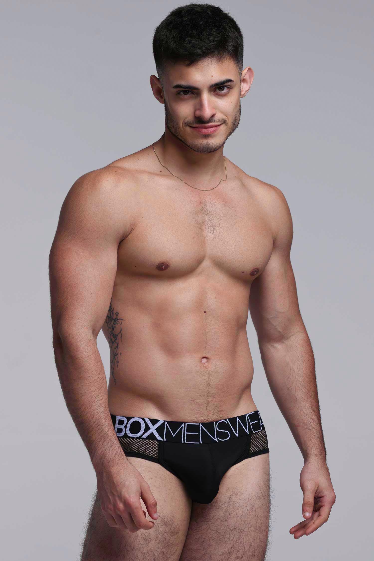 Totally Transparent Varsity Mesh Jockstrap - Direct Black - Image 5