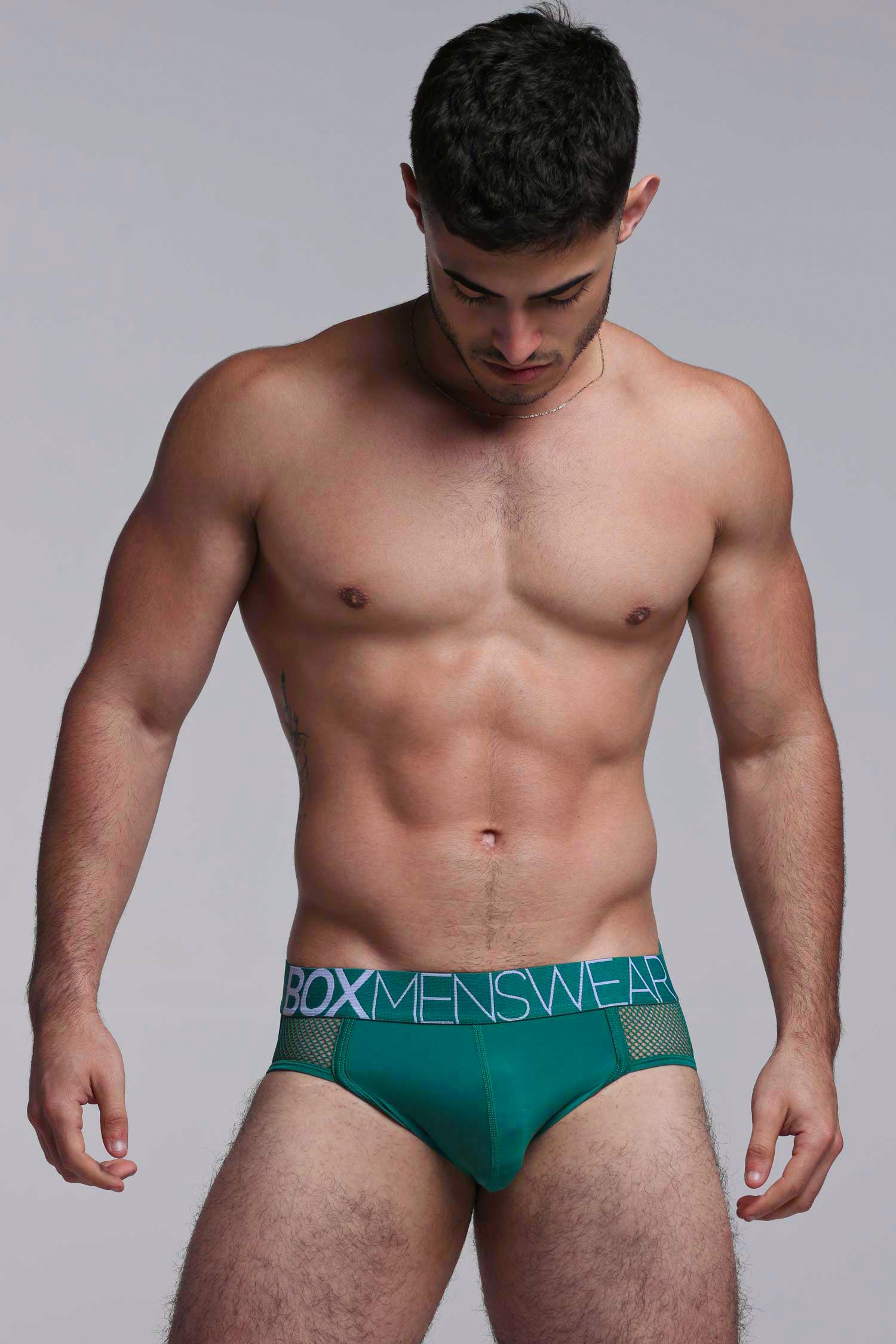 Totally Transparent Varsity Mesh Jockstrap - Evergreen - Image 3