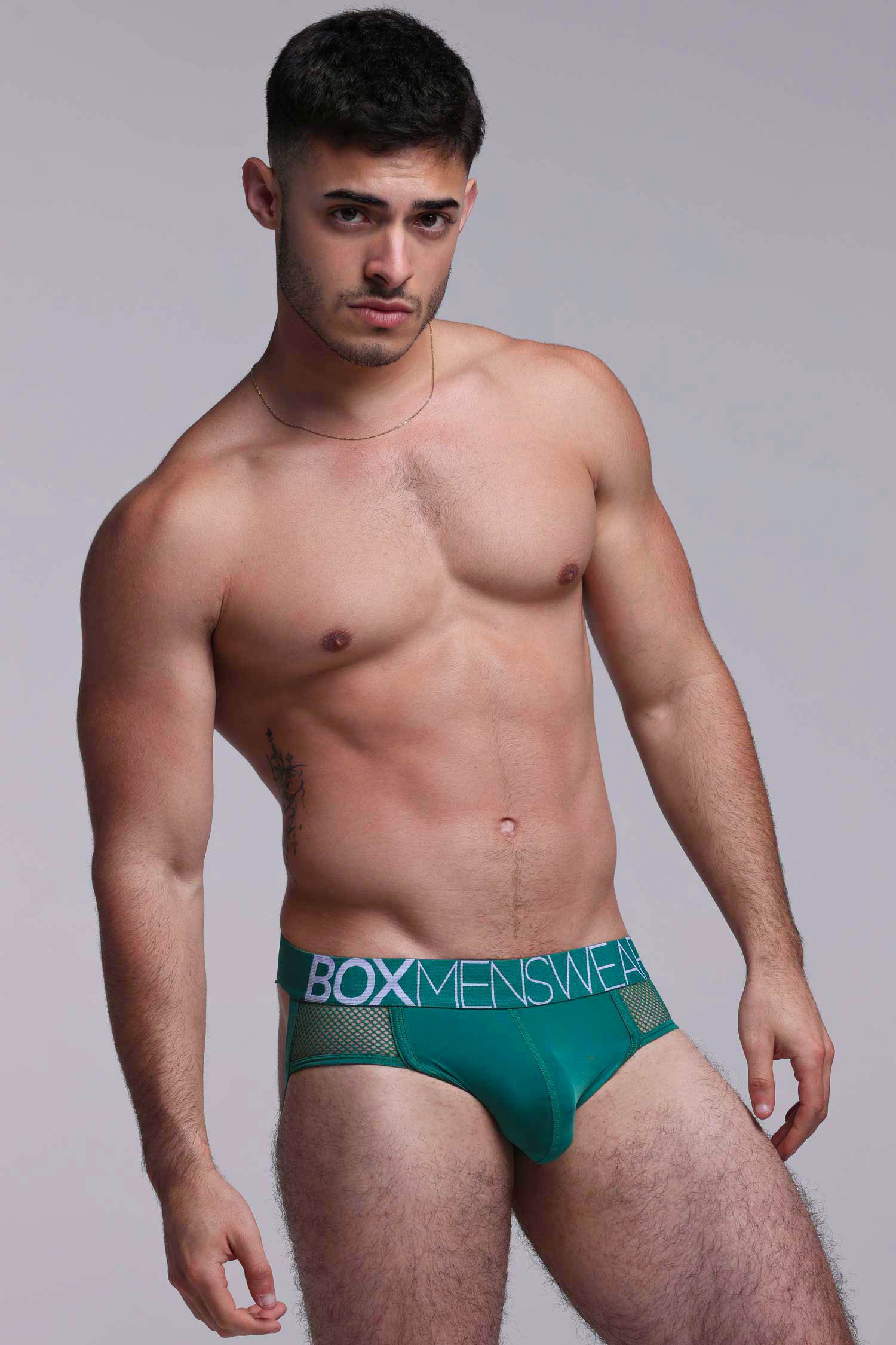 Totally Transparent Varsity Mesh Jockstrap - Evergreen - Image 5
