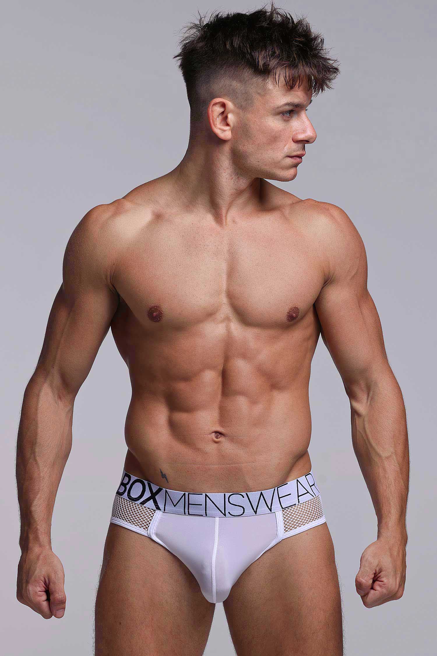 Totally Transparent Varsity Mesh Jockstrap - White - Image 5