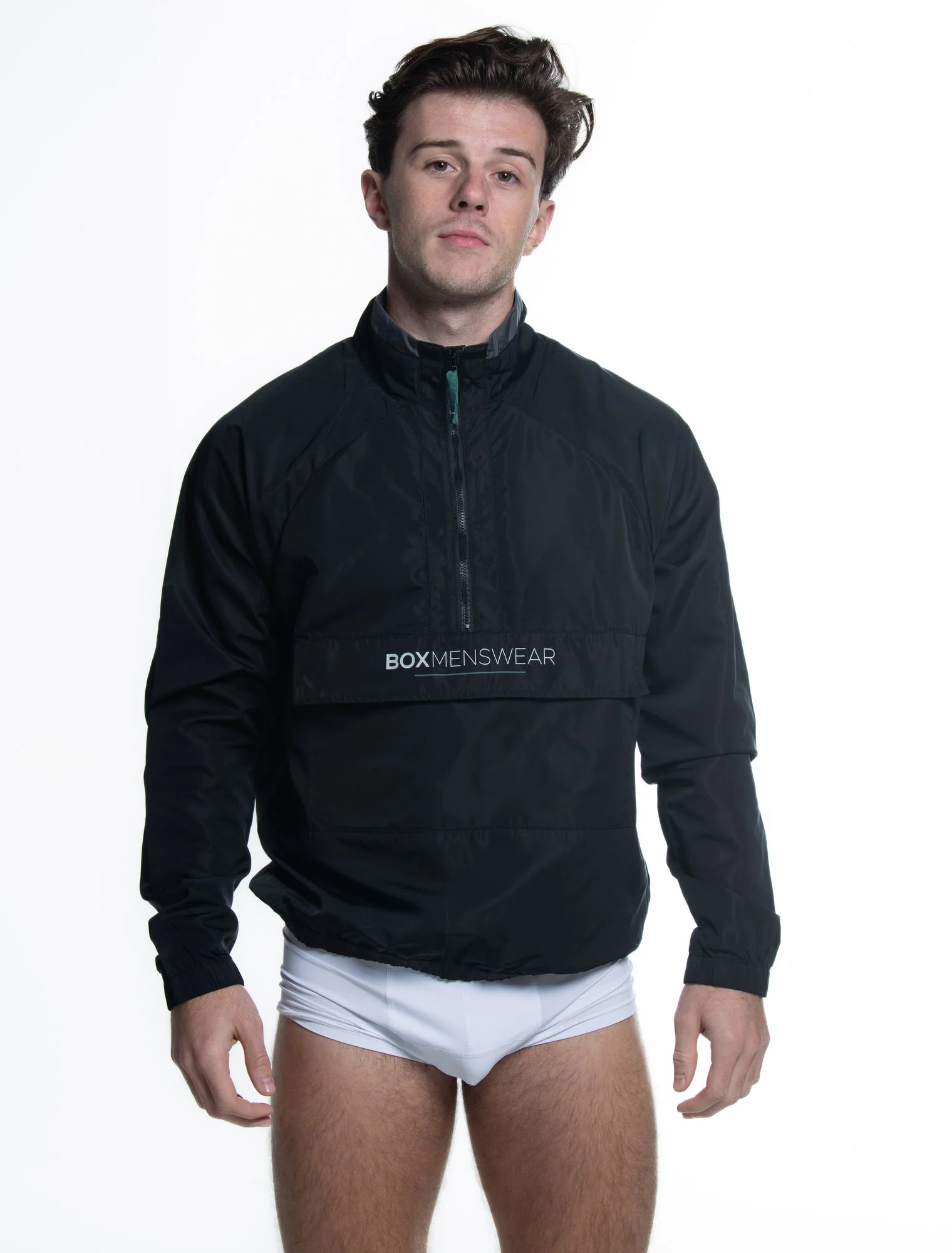 Mens Windbreaker Jacket - Black - Image 7